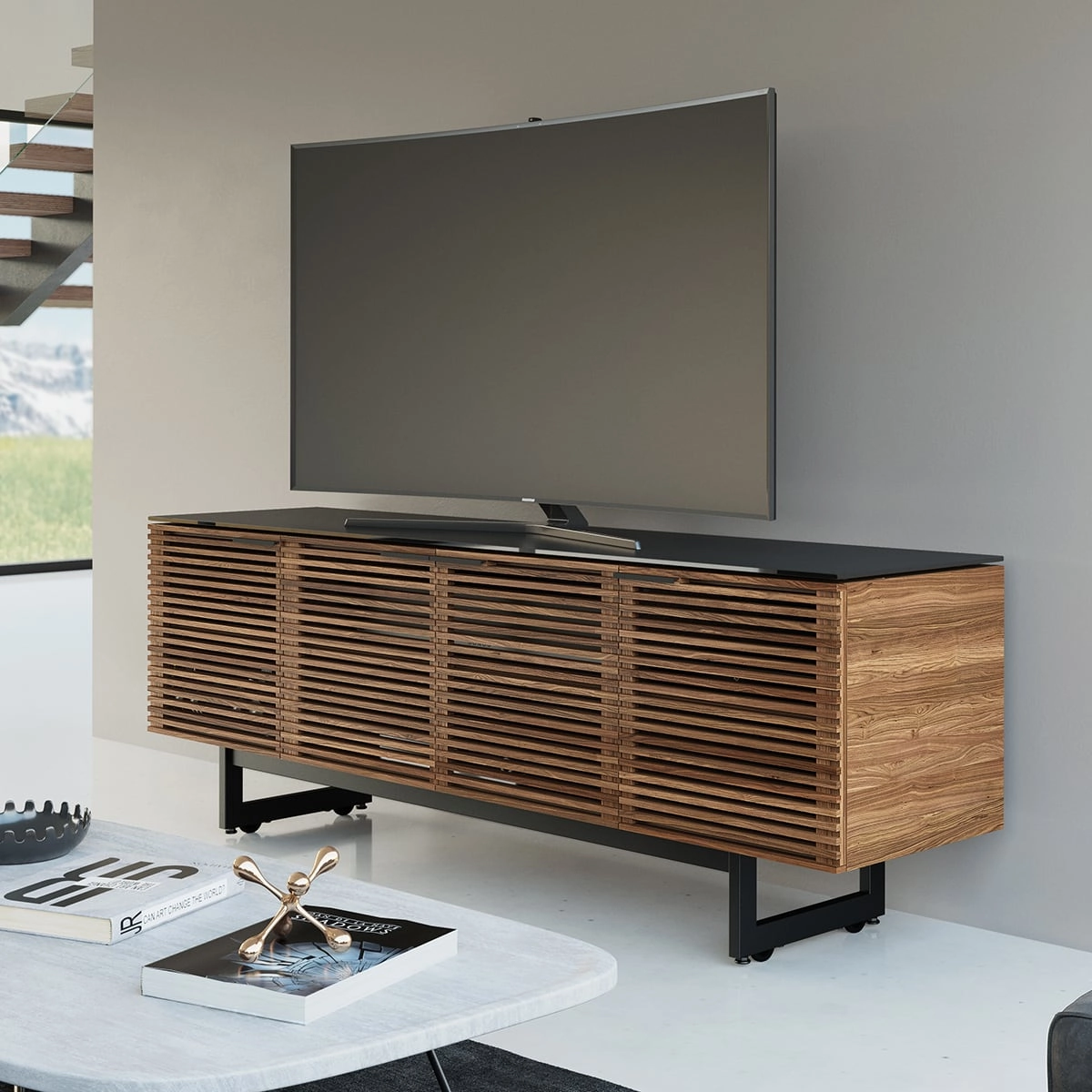 BDI Corridor 8179 Quad Media Console for TVs up to 85" (Walnut)