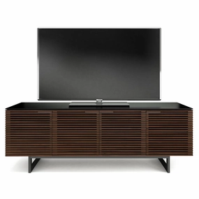 BDI Corridor 8179 Quad Media Consoles for TVs up to 85" (Chocolate Stained Walnut) hi-fi vibration control,hi-fi grounded cable,hi-fi stereo input selector