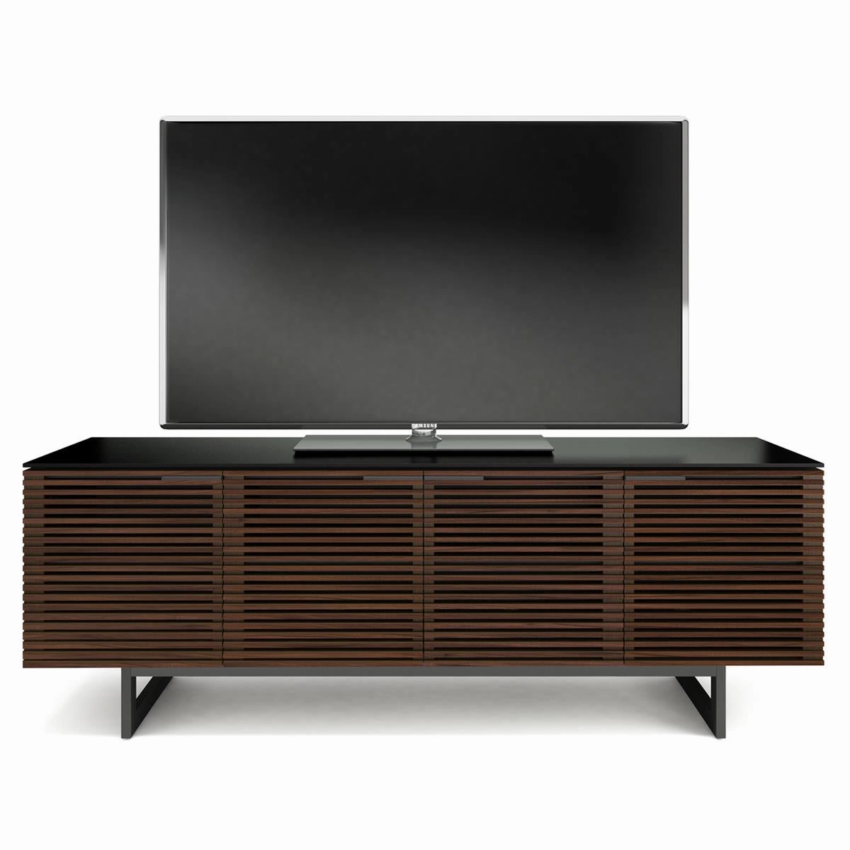 BDI Corridor 8179 Quad Media Consoles for TVs up to 85" (Chocolate Stained Walnut) hi-fi vibration control,hi-fi grounded cable,hi-fi stereo input selector