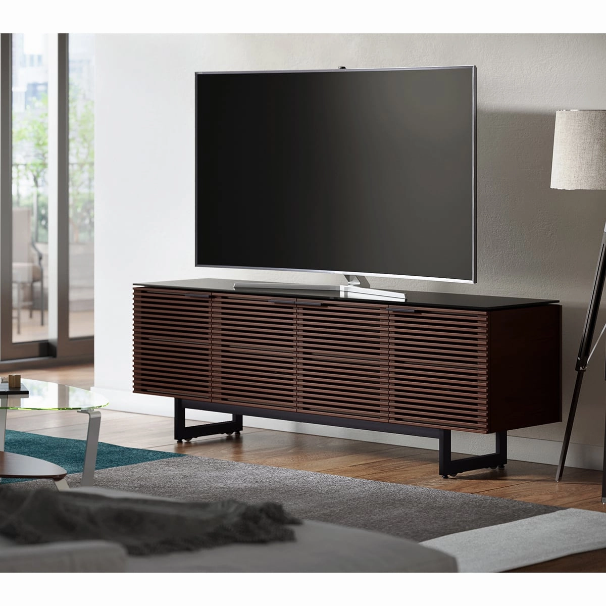 BDI Corridor 8179 Quad Media Consoles for TVs up to 85" (Chocolate Stained Walnut)