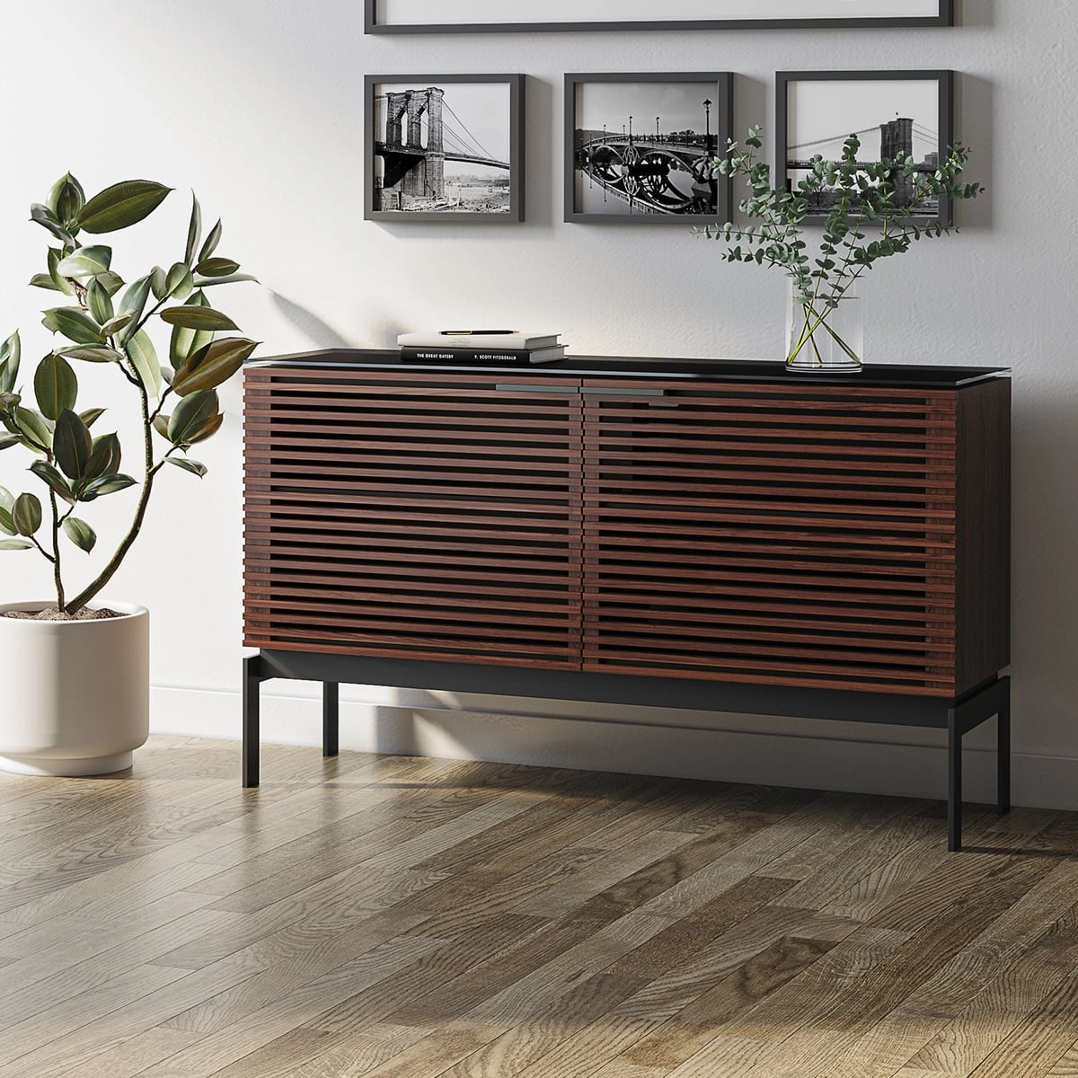 BDI Corridor SV 7128 Storage Cabinet (Chocolate Stained Walnut)