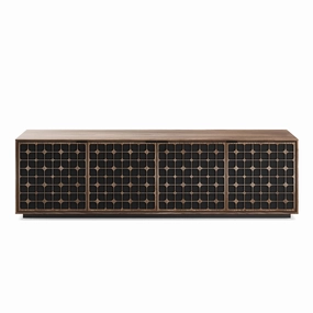 BDI Elements 8703 Constellation Media Cabinet (Natural Walnut) hi-fi vibration control,hi-fi grounded cable,hi-fi stereo input selector