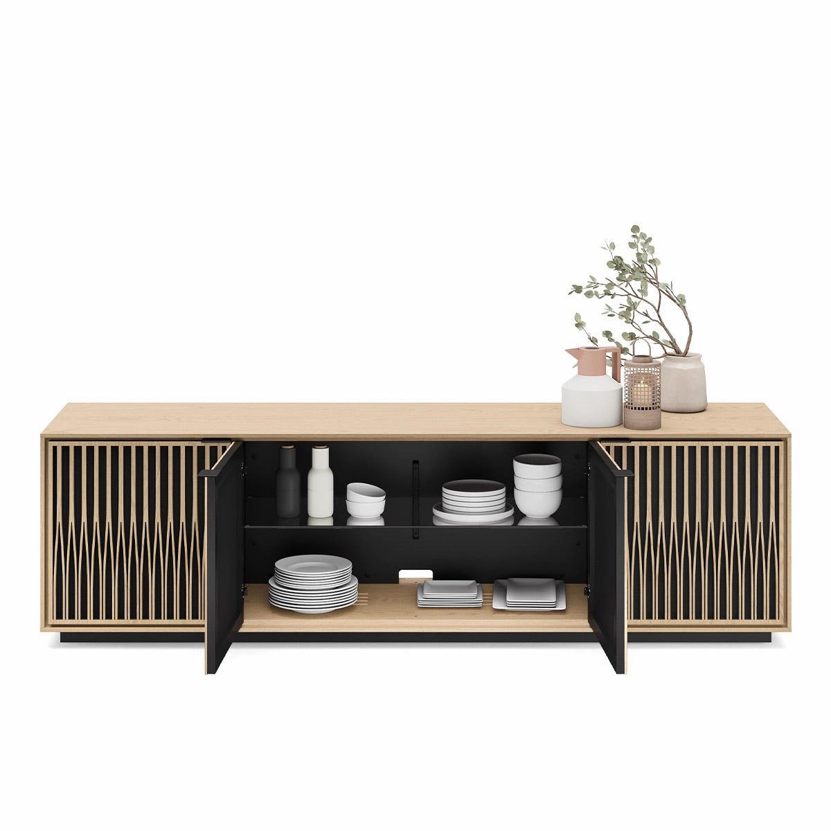 BDI Elements 8703 Tune Media Cabinet (Washed Oak)
