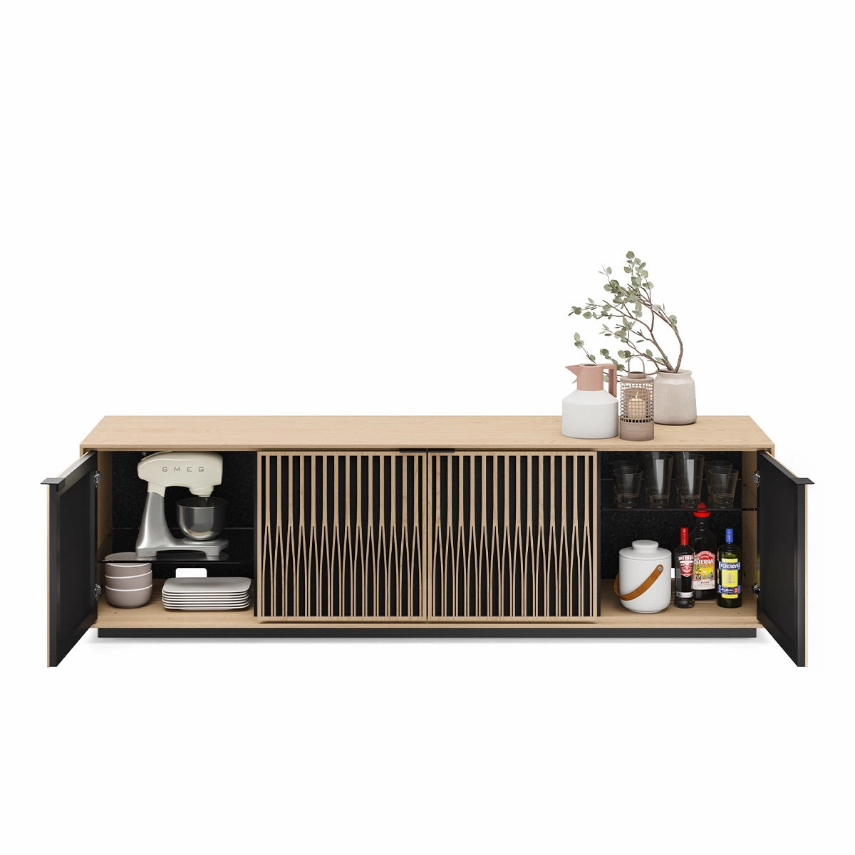 BDI Elements 8703 Tune Media Cabinet (Washed Oak)