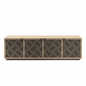 BDI Elements 8703 Weave Media Cabinet (Washed Oak)