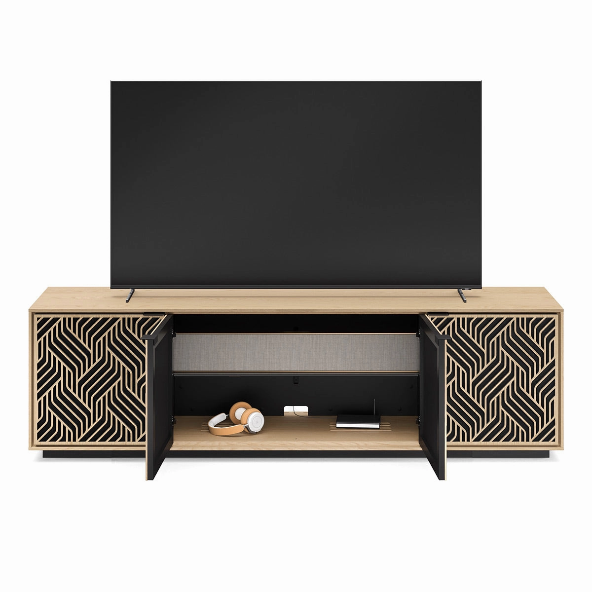 BDI Elements 8703 Weave Media Cabinet (Washed Oak)