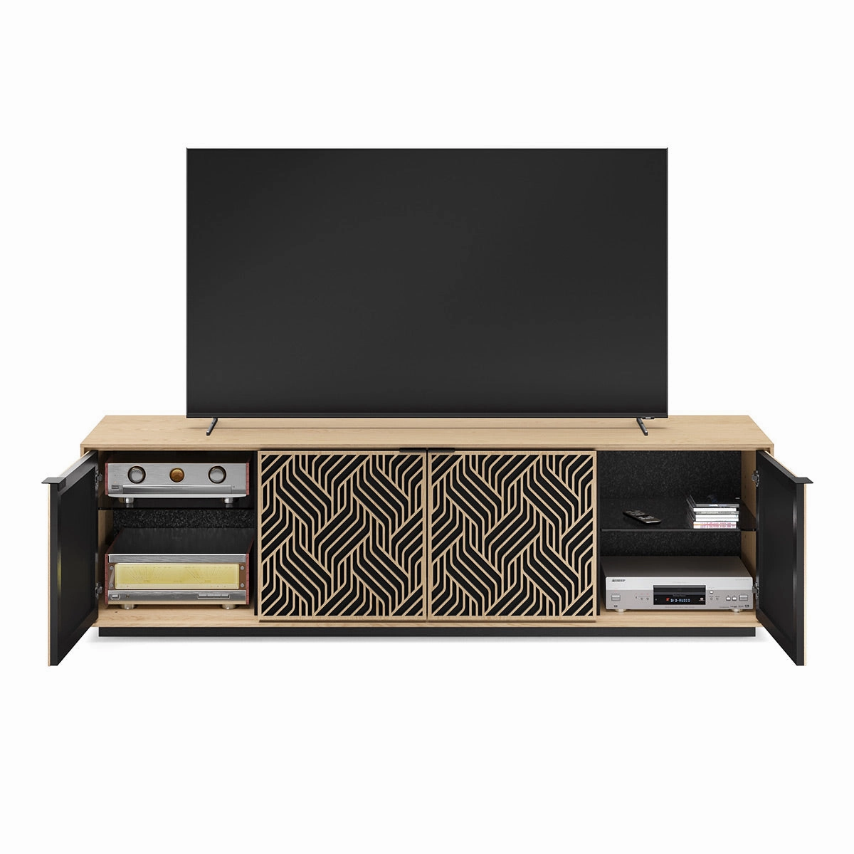 BDI Elements 8703 Weave Media Cabinet (Washed Oak)