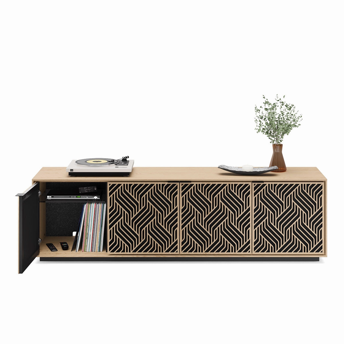 BDI Elements 8703 Weave Media Cabinet (Washed Oak)