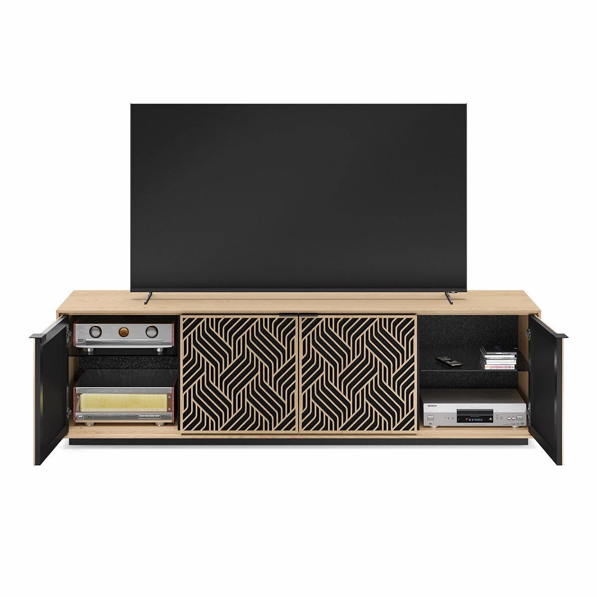 BDI Elements 8703 Weave Media Cabinet (Washed Oak)