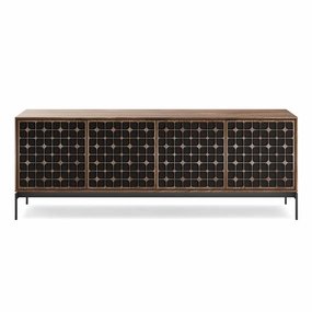 BDI Elements 8709 Constellation Media Cabinet with Console Base (Natural Walnut) hi-fi vibration control,hi-fi grounded cable,hi-fi stereo input selector