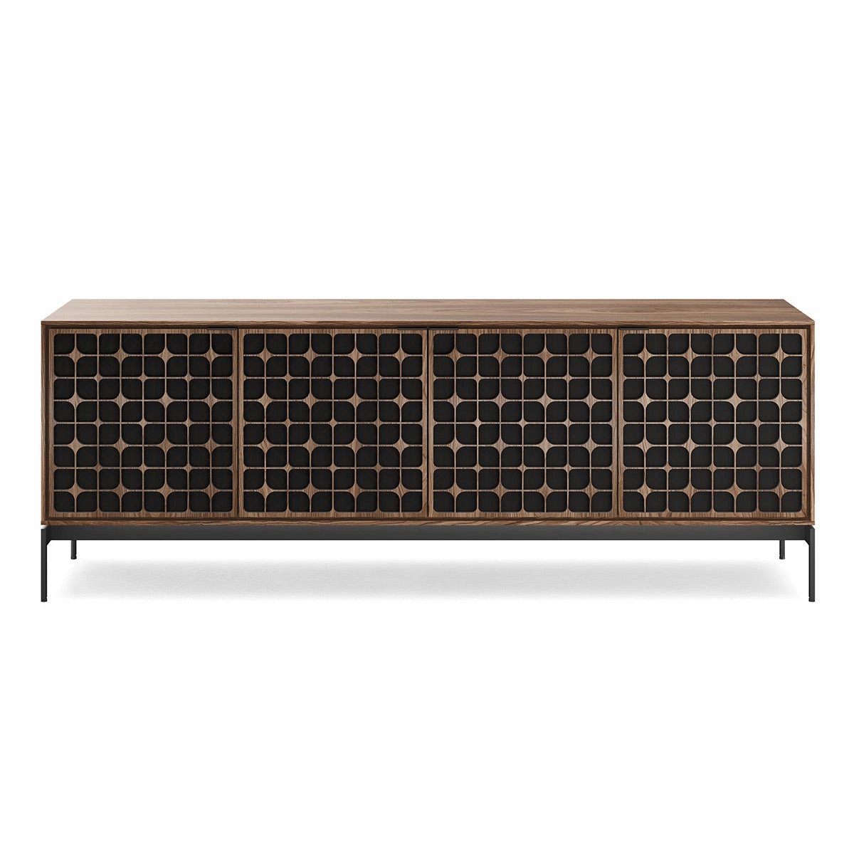 BDI Elements 8709 Constellation Media Cabinet with Console Base (Natural Walnut) hi-fi vibration control,hi-fi grounded cable,hi-fi stereo input selector