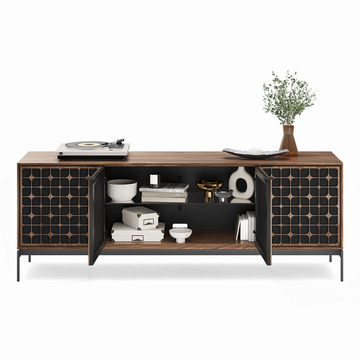 BDI Elements 8709 Constellation Media Cabinet with Console Base (Natural Walnut)