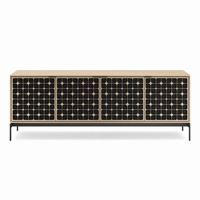 BDI Elements 8709 Constellation Media Cabinet with Console Base (Washed Oak)