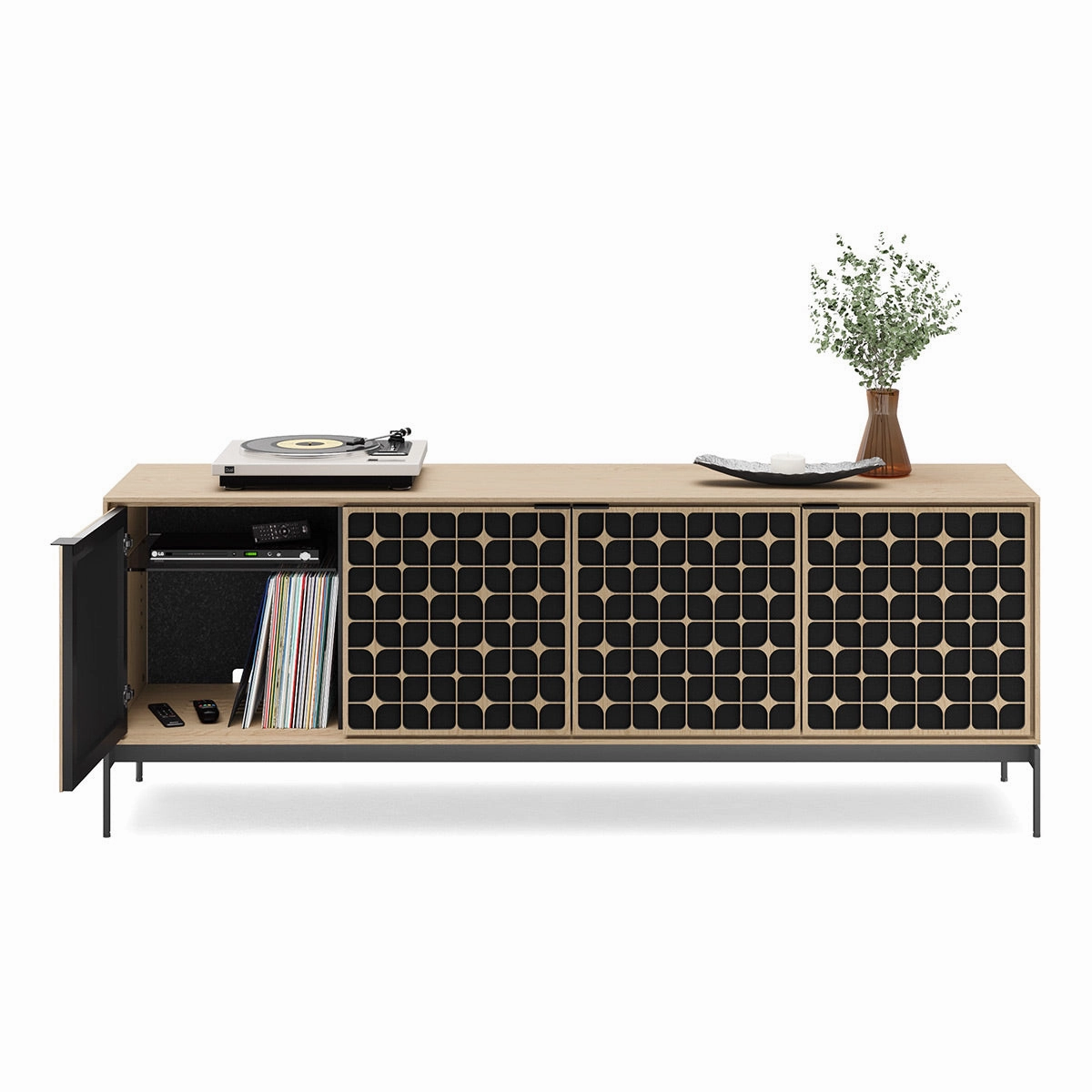 BDI Elements 8709 Constellation Media Cabinet with Console Base (Washed Oak)