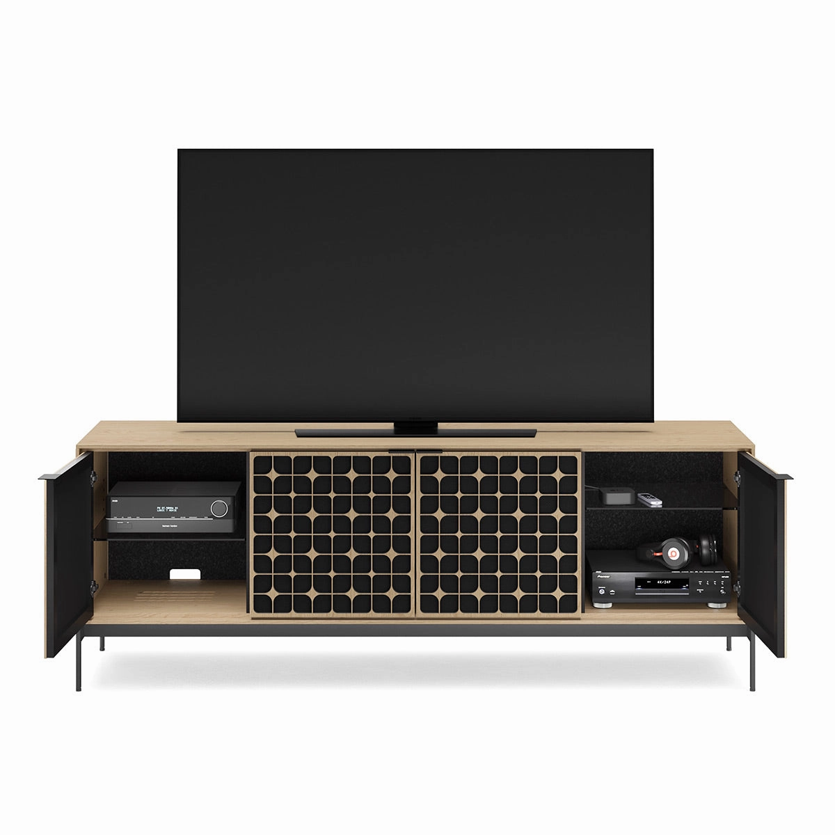 BDI Elements 8709 Constellation Media Cabinet with Console Base (Washed Oak)