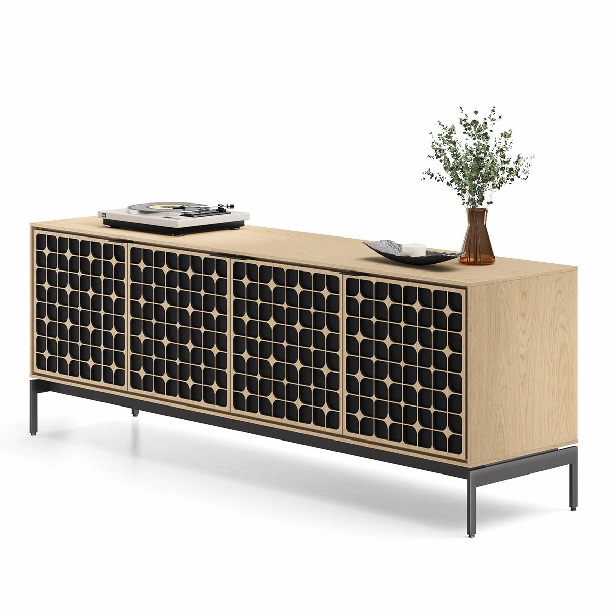 BDI Elements 8709 Constellation Media Cabinet with Console Base (Washed Oak)
