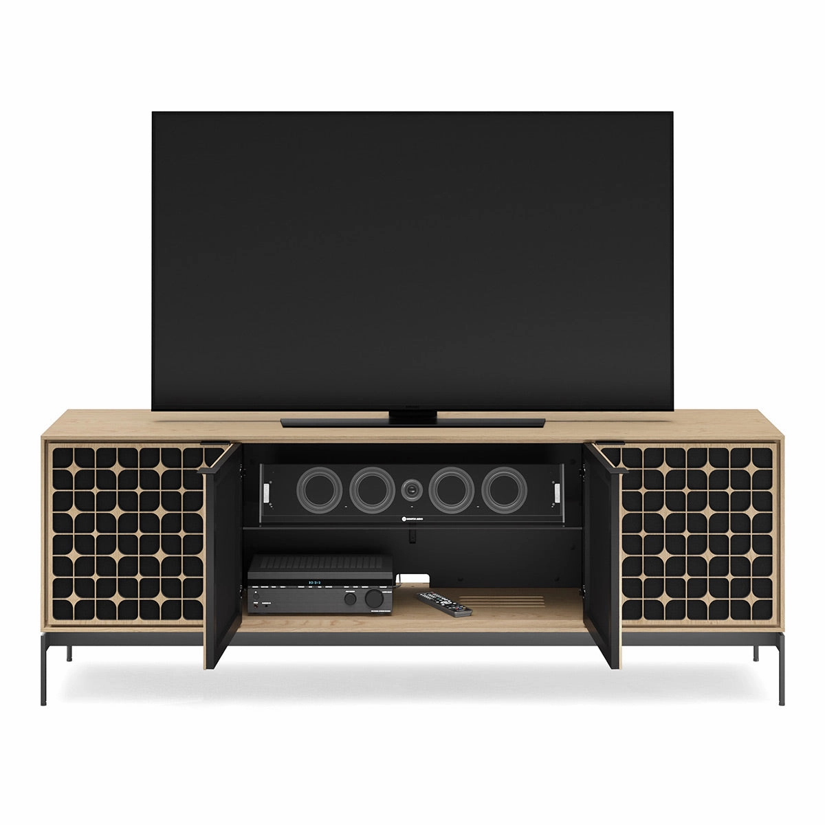 BDI Elements 8709 Constellation Media Cabinet with Console Base (Washed Oak)