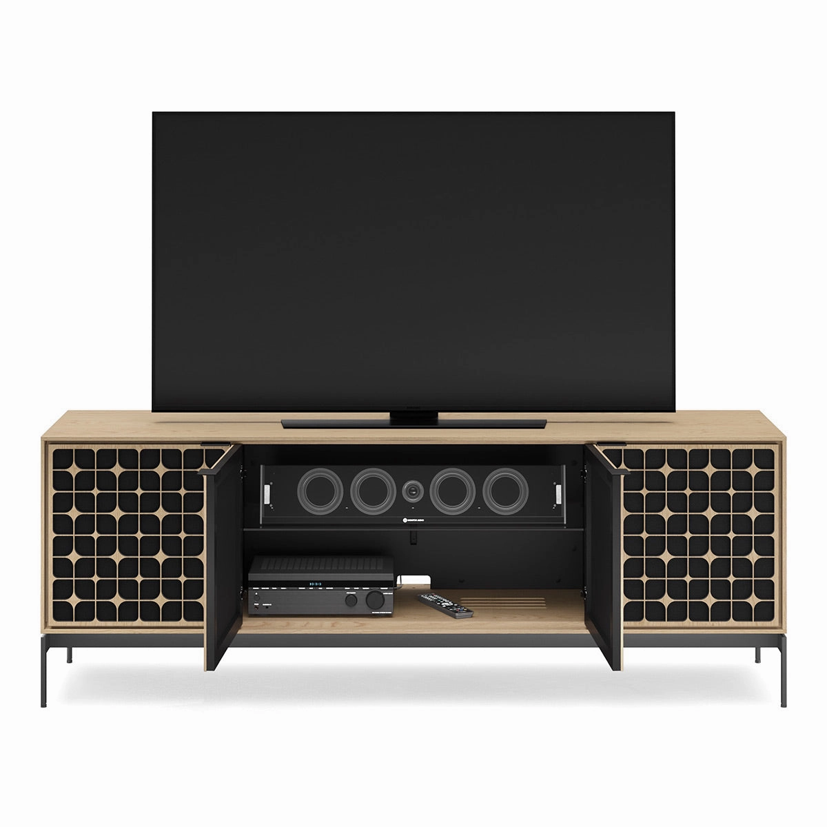 BDI Elements 8709 Constellation Media Cabinet with Console Base (Washed Oak)