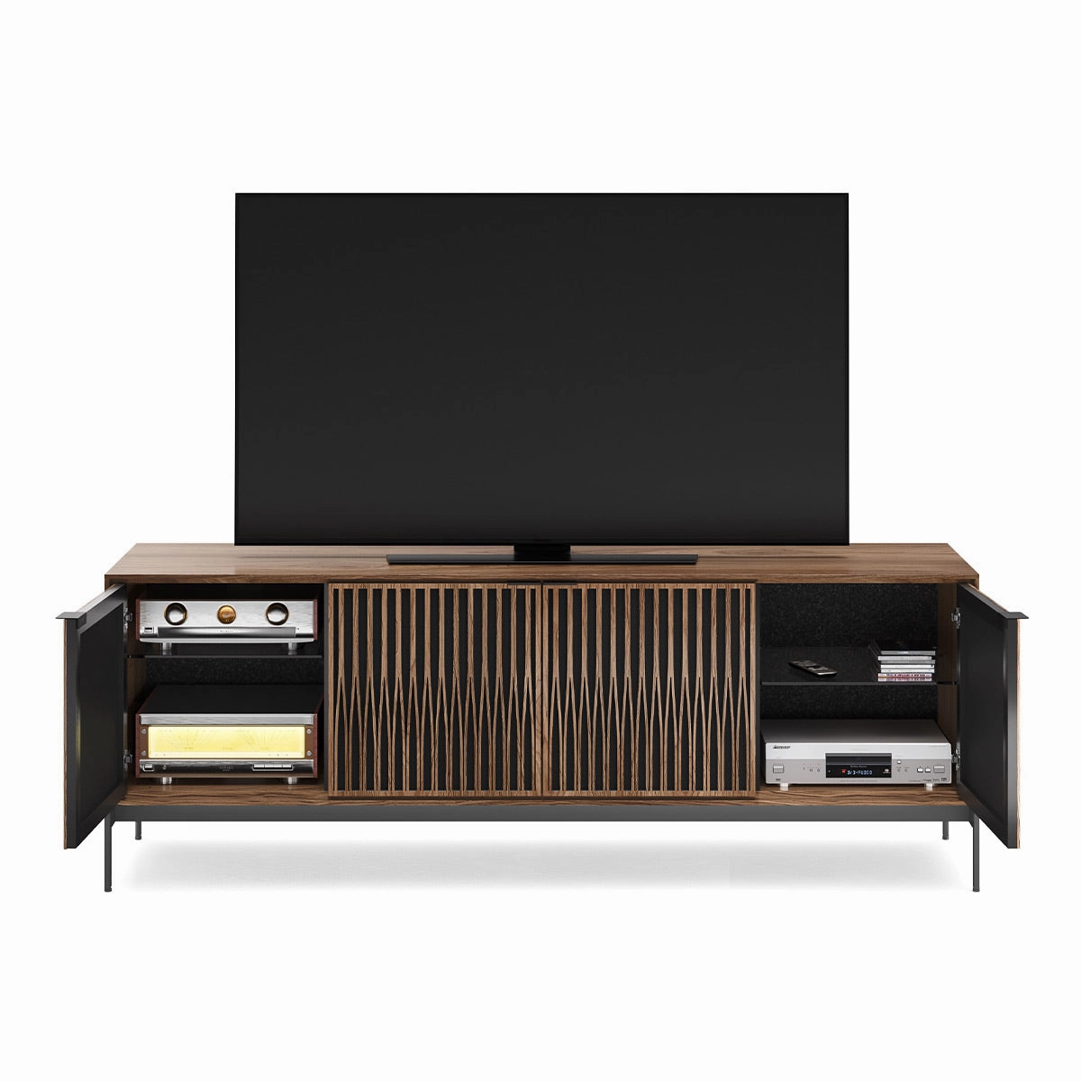 BDI Elements 8709 Tune Media Cabinet with Console Base (Natural Walnut)