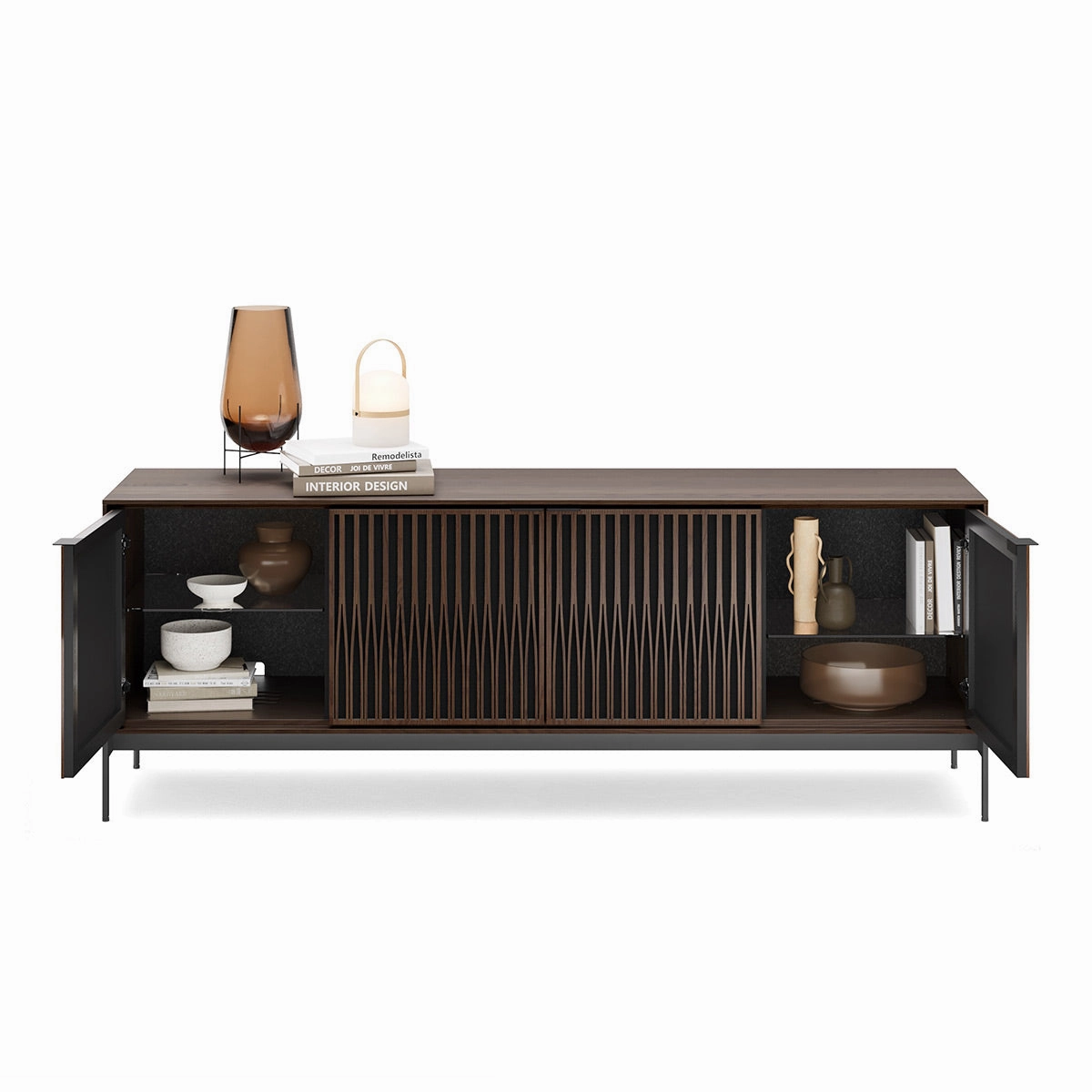 BDI Elements 8709 Tune Media Cabinet with Console Base (Toasted Oak)