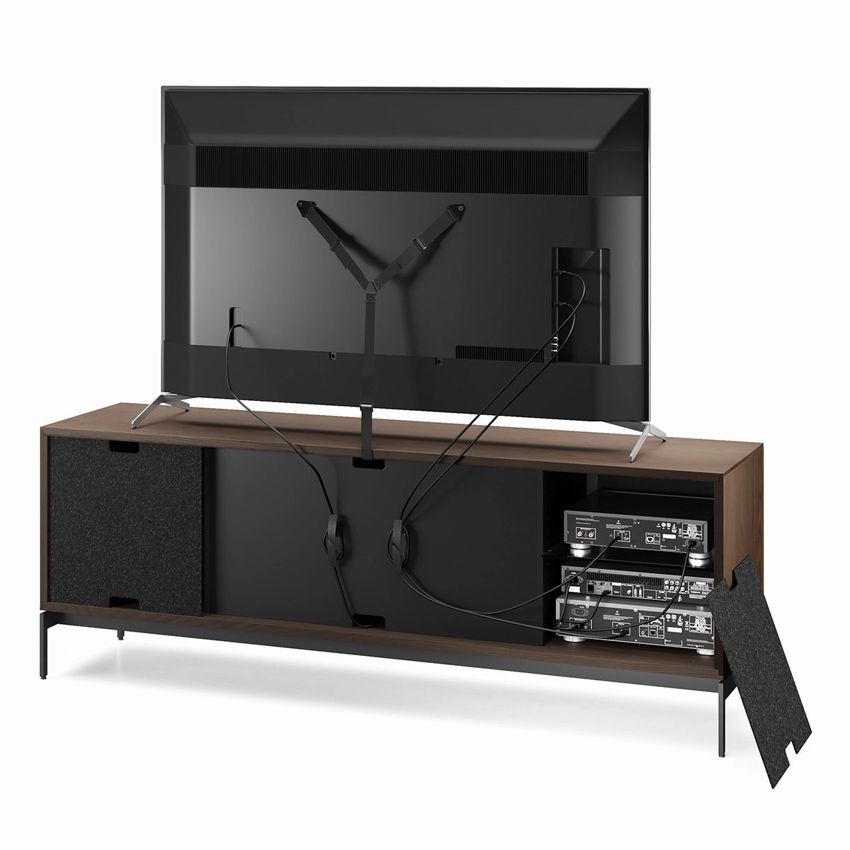 BDI Elements 8709 Tune Media Cabinet with Console Base (Toasted Oak)