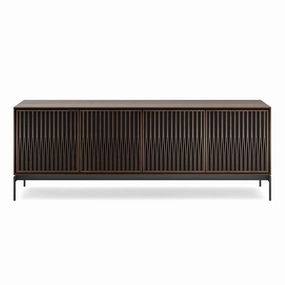BDI Elements 8709 Tune Media Cabinet with Console Base (Toasted Oak) hi-fi vibration control,hi-fi grounded cable,hi-fi stereo input selector