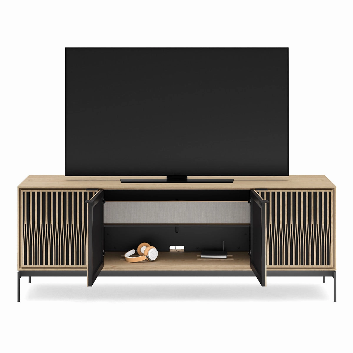 BDI Elements 8709 Tune Media Cabinet with Console Base (Washed Oak)