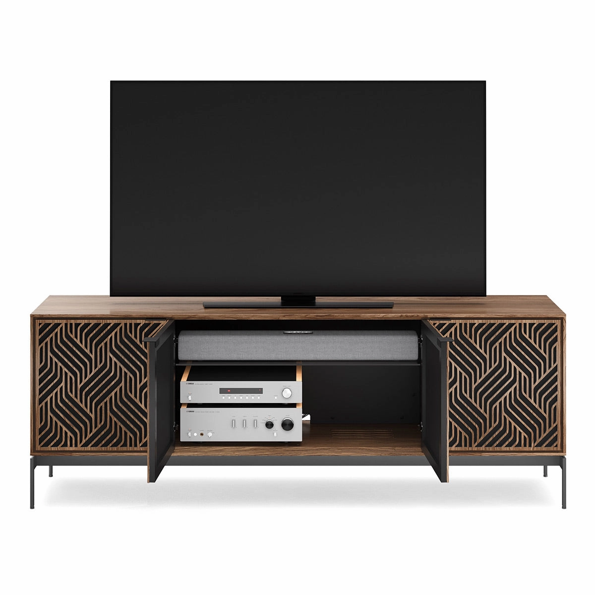 BDI Elements 8709 Weave Media Cabinet with Console Base (Natural Walnut)