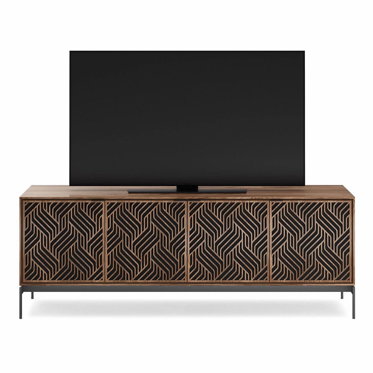 BDI Elements 8709 Weave Media Cabinet with Console Base (Natural Walnut)