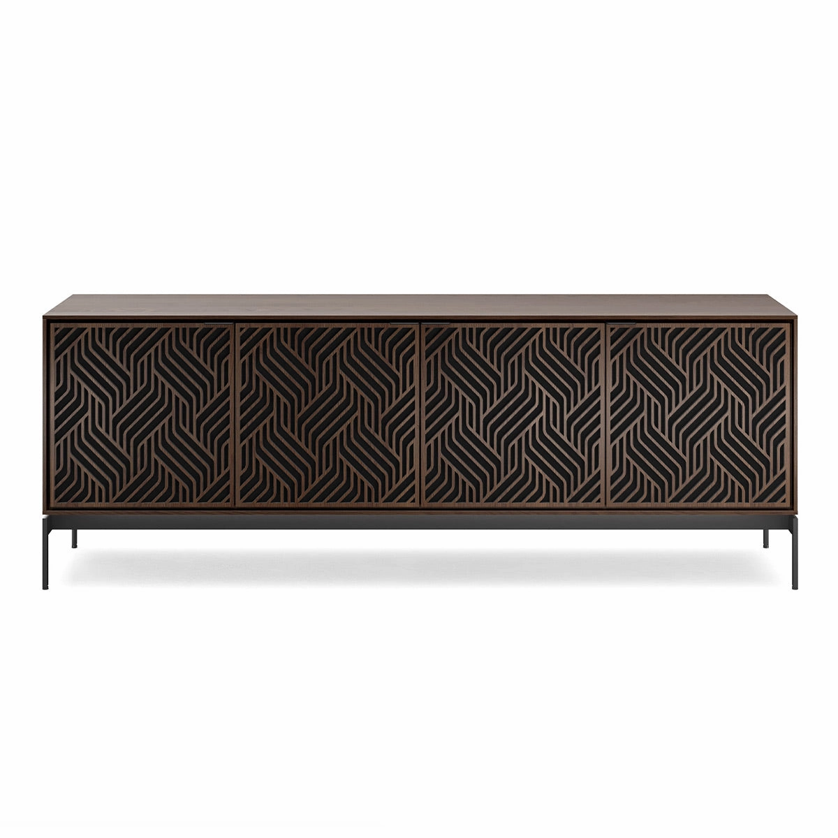 BDI Elements 8709 Weave Media Cabinet with Console Base (Toasted Oak)