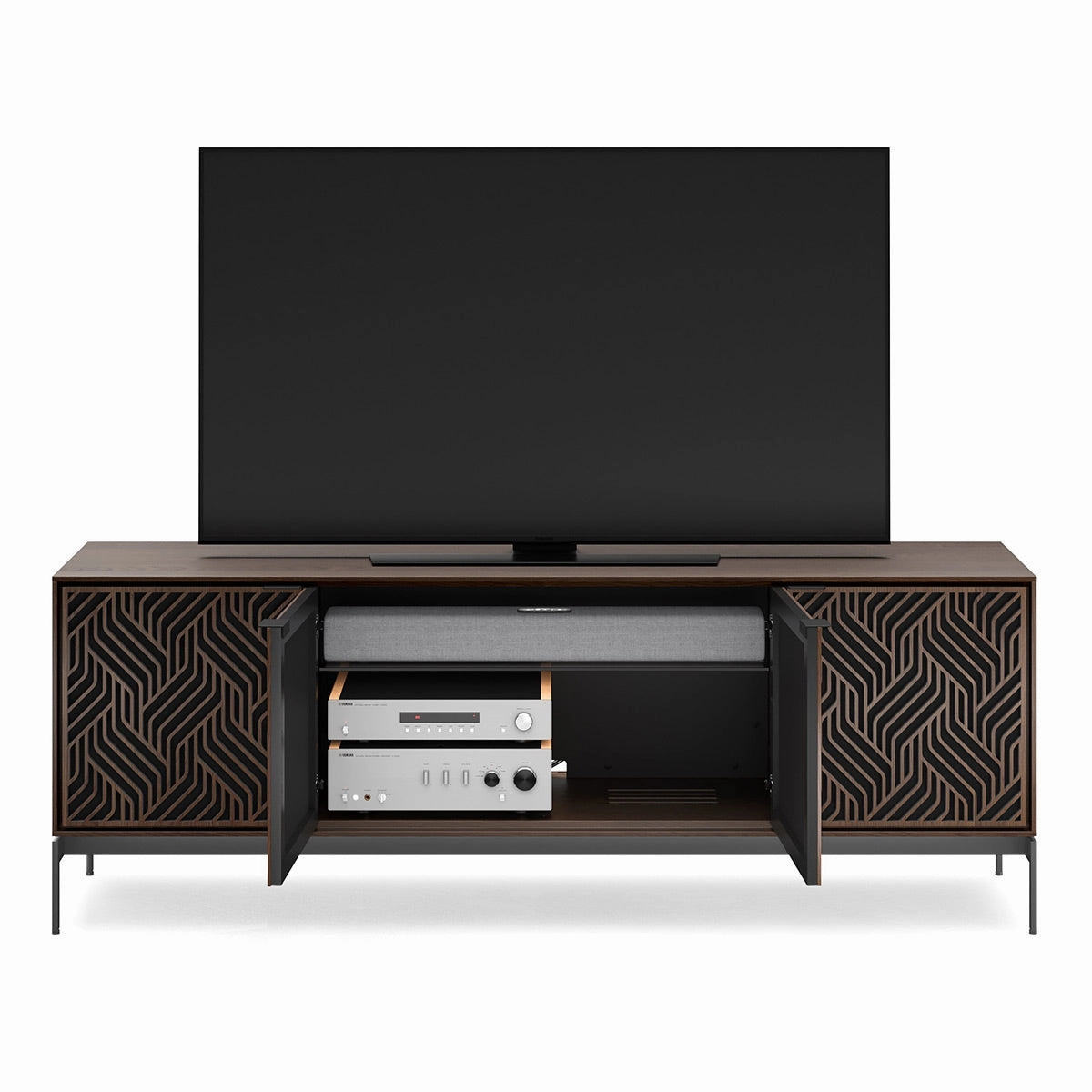 BDI Elements 8709 Weave Media Cabinet with Console Base (Toasted Oak)