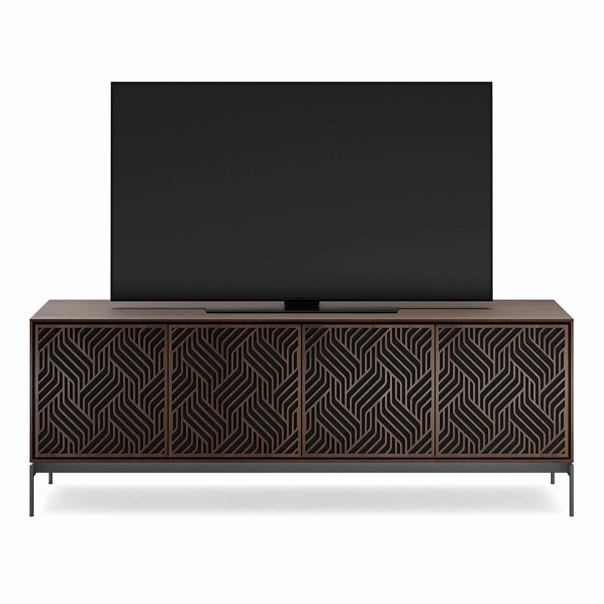 BDI Elements 8709 Weave Media Cabinet with Console Base (Toasted Oak)
