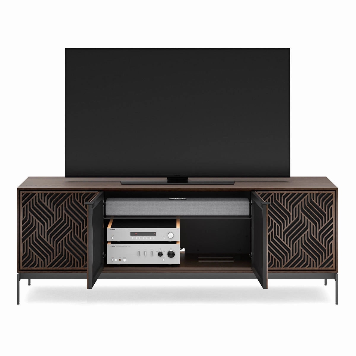 BDI Elements 8709 Weave Media Cabinet with Console Base (Toasted Oak)