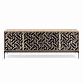 BDI Elements 8709 Weave Media Cabinet with Console Base (Washed Oak) hi-fi vibration control,hi-fi grounded cable,hi-fi stereo input selector