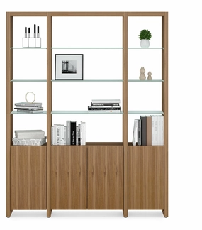 BDI Linea 3 Shelf 66" Wide Shelving System (Natural Walnut) hi-fi digital to analog converter,hi-fi lossless streamer,hi-fi Roon-ready device
