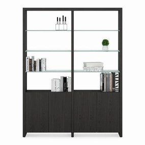 BDI Linea 580022 2 Shelf System 64" Wide (Charcoal Stained Ash) hi-fi digital to analog converter,hi-fi lossless streamer,hi-fi Roon-ready device