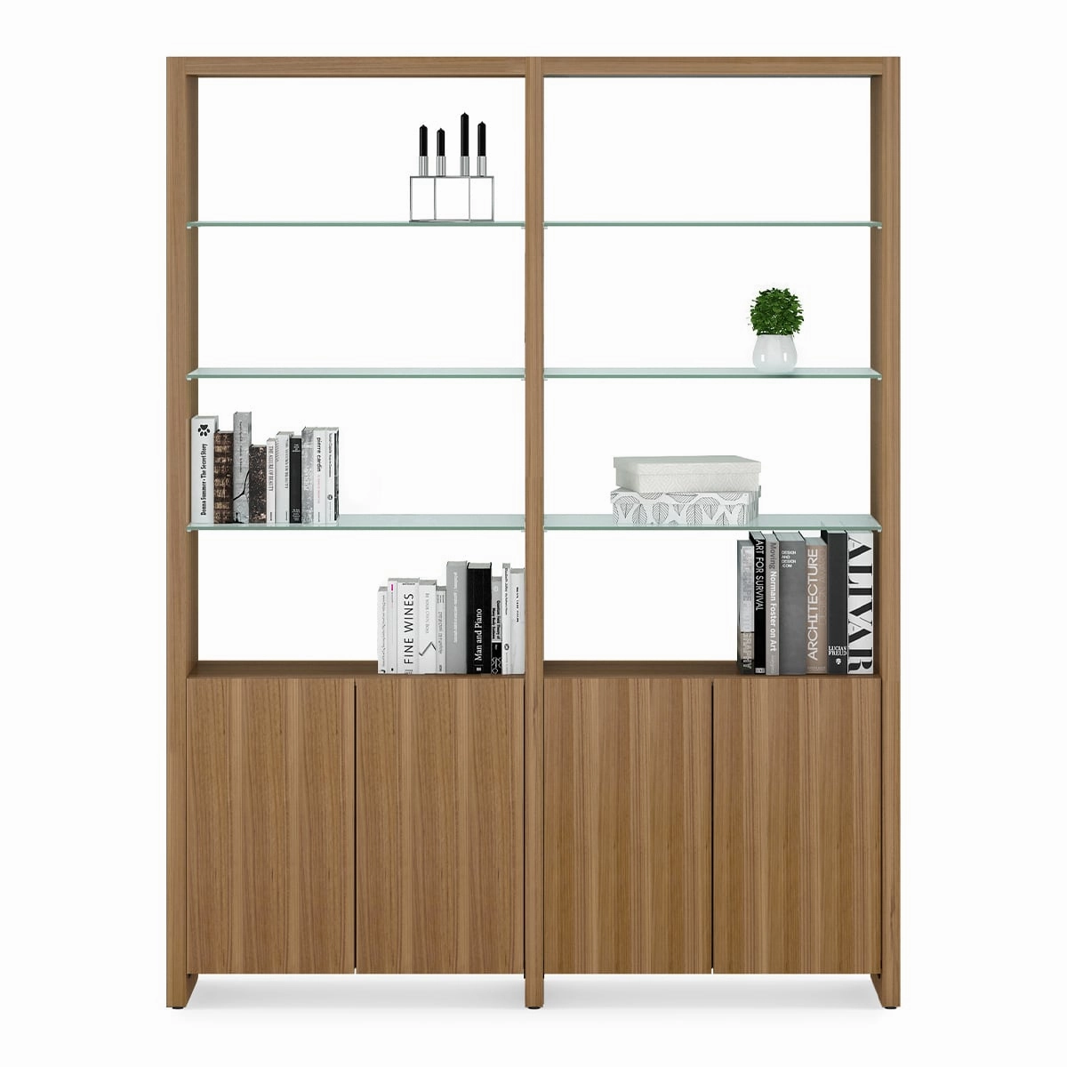 BDI Linea 580022 2 Shelf System 64" Wide (Natural Walnut) hi-fi digital to analog converter,hi-fi lossless streamer,hi-fi Roon-ready device