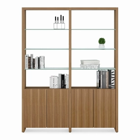 BDI Linea 580022 2 Shelf System 64" Wide (Natural Walnut) hi-fi digital to analog converter,hi-fi lossless streamer,hi-fi Roon-ready device