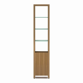 BDI Linea 5801 Single-Wide Cabinet (Natural Walnut) hi-fi vibration control,hi-fi grounded cable,hi-fi stereo input selector