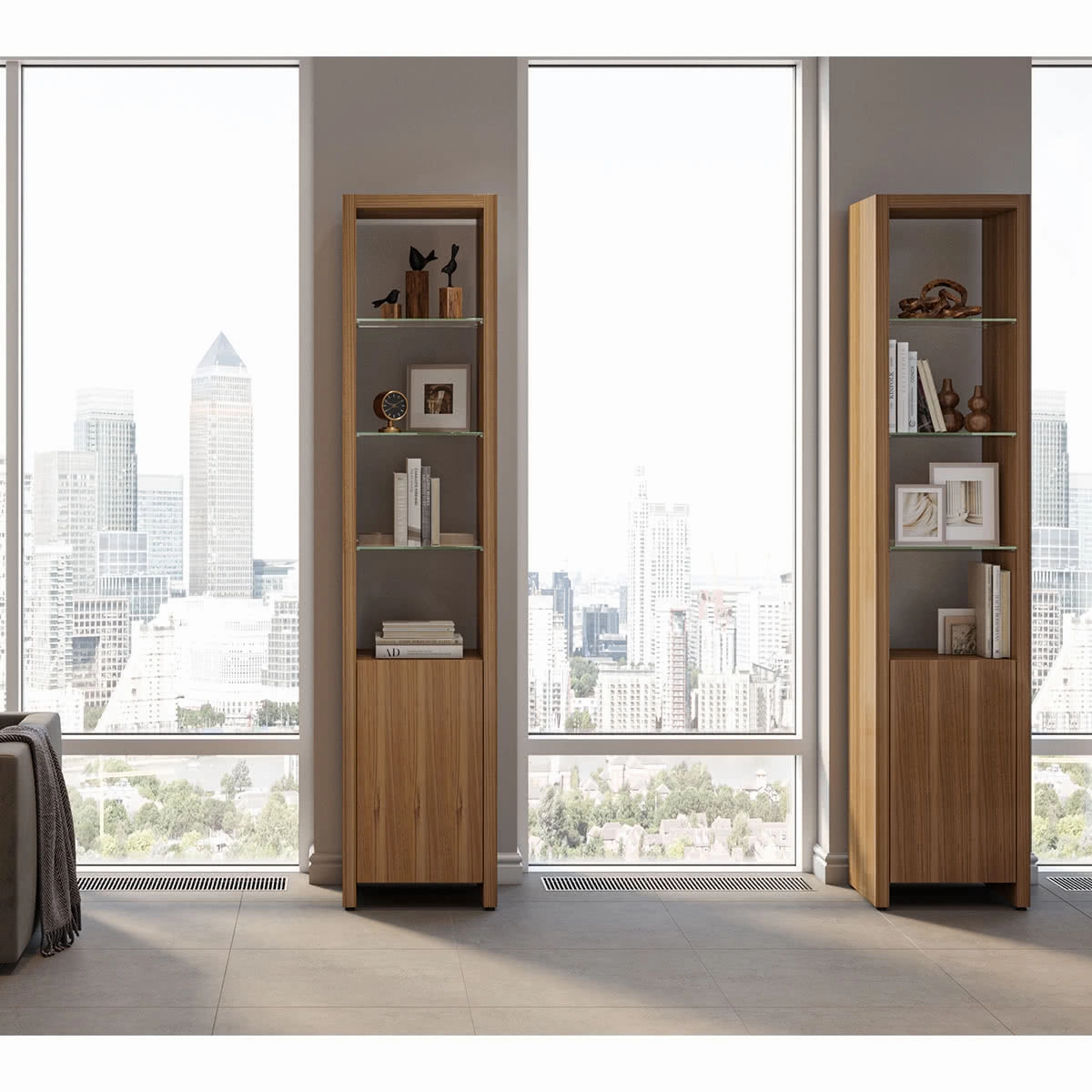 BDI Linea 5801 Single-Wide Cabinet (Natural Walnut)