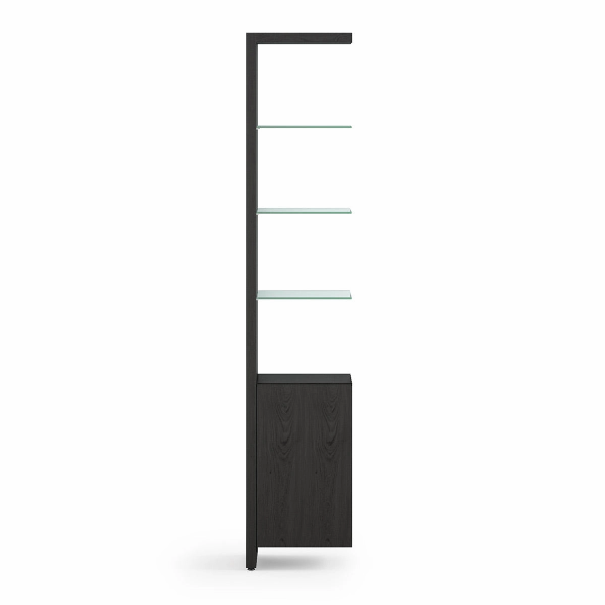 BDI Linea 5801A Single-Wide Cabinet Add-On (Charcoal Stained Ash)