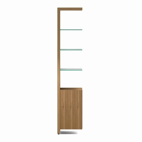 BDI Linea 5801A Single-Wide Cabinet Add-On (Natural Walnut)