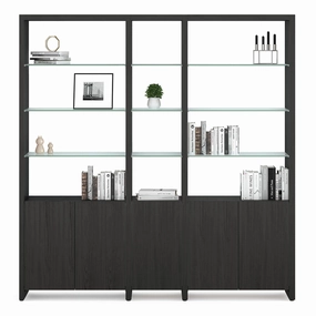 BDI Linea 580212 3-Shelf System 81" Wide (Charcoal Stained Ash) hi-fi digital to analog converter,hi-fi lossless streamer,hi-fi Roon-ready device