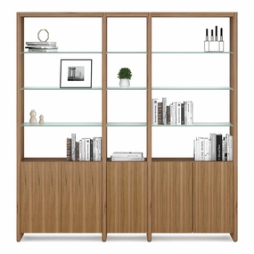 BDI Linea 580212 3-Shelf System 81" Wide (Natural Walnut) hi-fi vibration control,hi-fi grounded cable,hi-fi stereo input selector