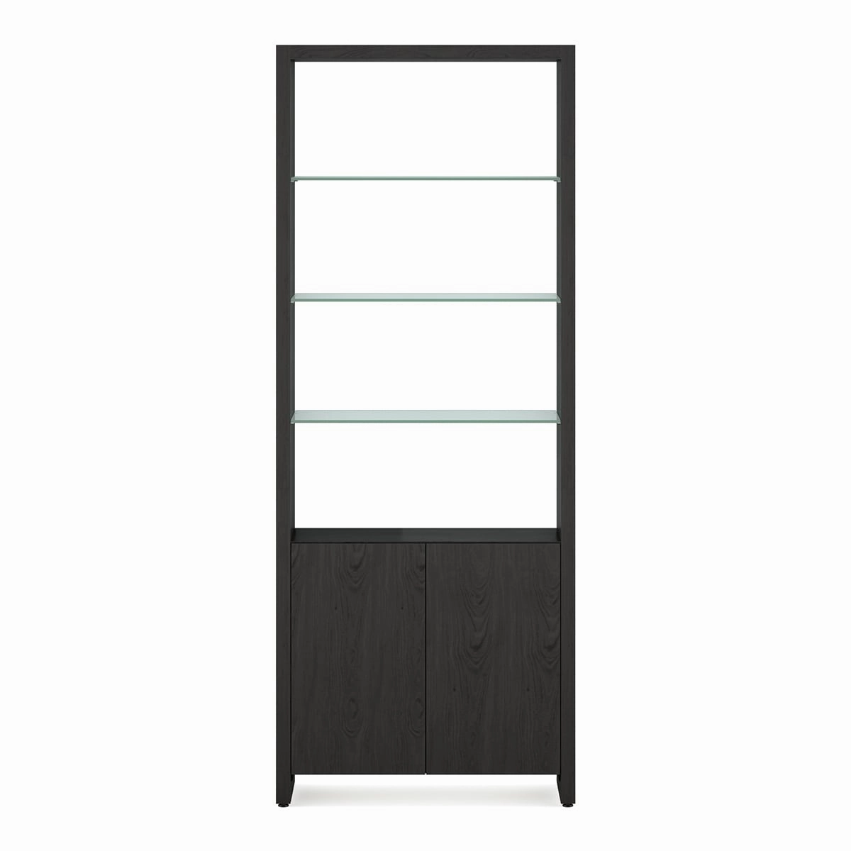 BDI Linea 5802 Expandable Modern Bookcase (Charcoal Stained Ash)