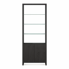 BDI Linea 5802 Expandable Modern Bookcase (Charcoal Stained Ash)