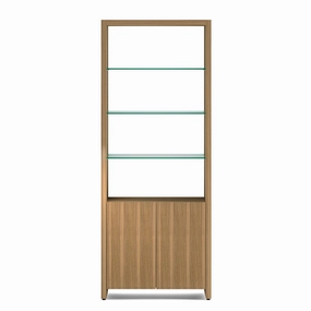 BDI Linea 5802 Expandable Modern Bookcase (Natural Walnut)