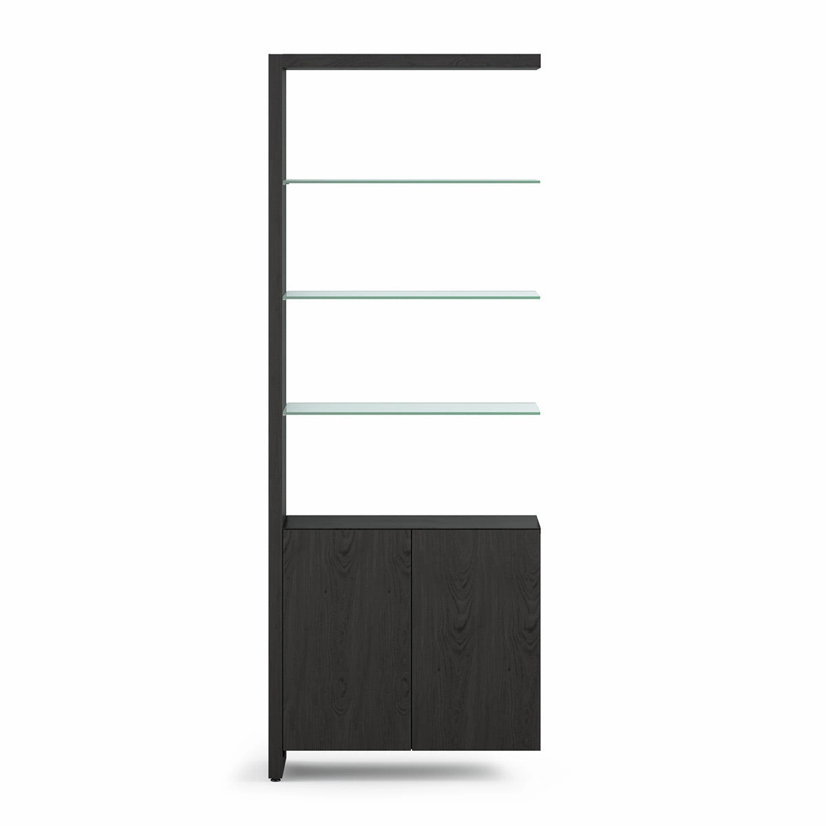 BDI Linea Double Wide Shelf Add-On Charcoal