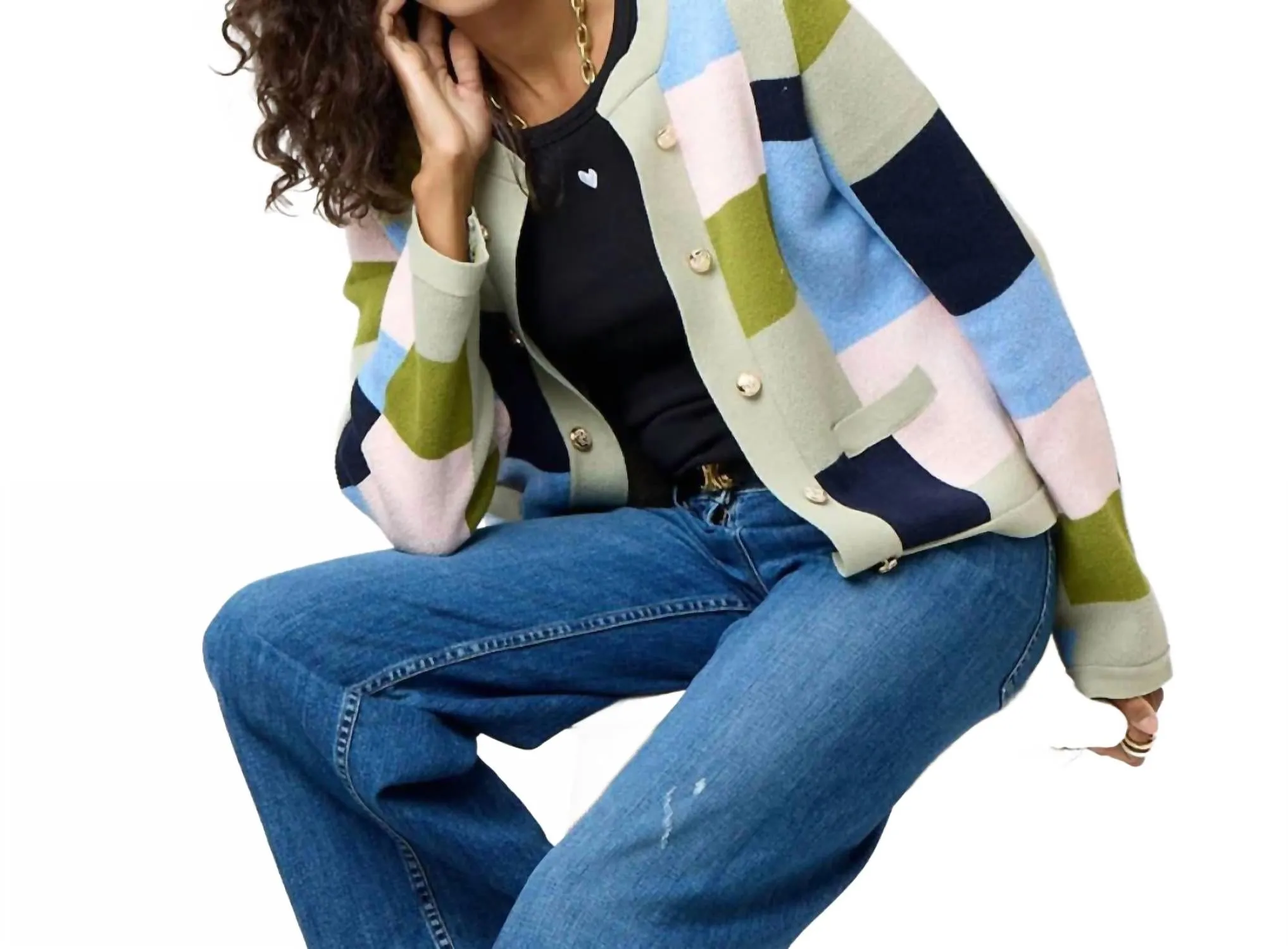 Beau-Lero Patchwork Cardigan In Multi