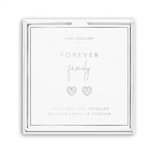 Beautifully Boxed A Little Forever Family Silver Box Earrings 5306 Joma Jewellery